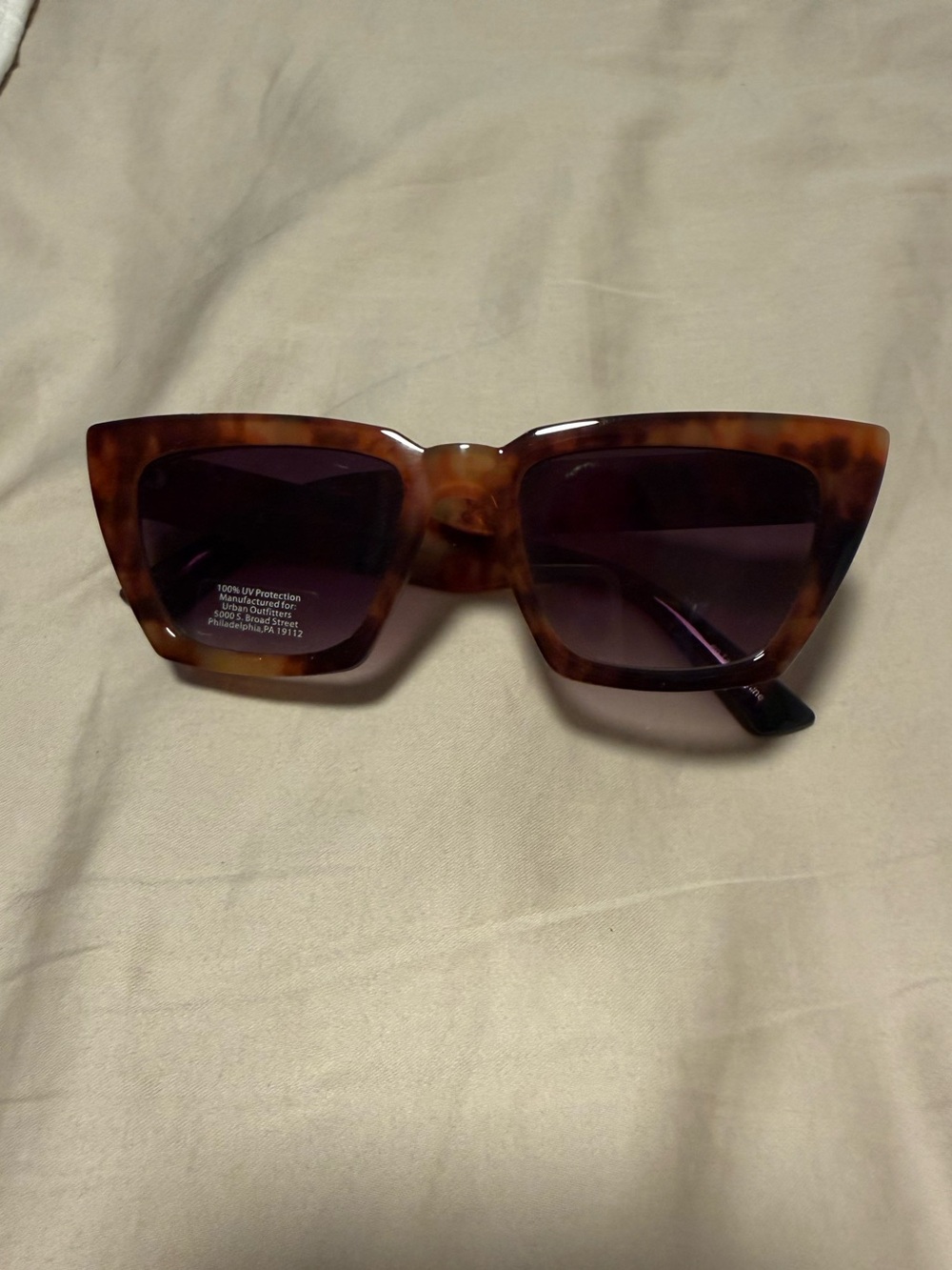 Urban Outfitters Tortoise Cat-Eye Sunglasses with Dark Lenses